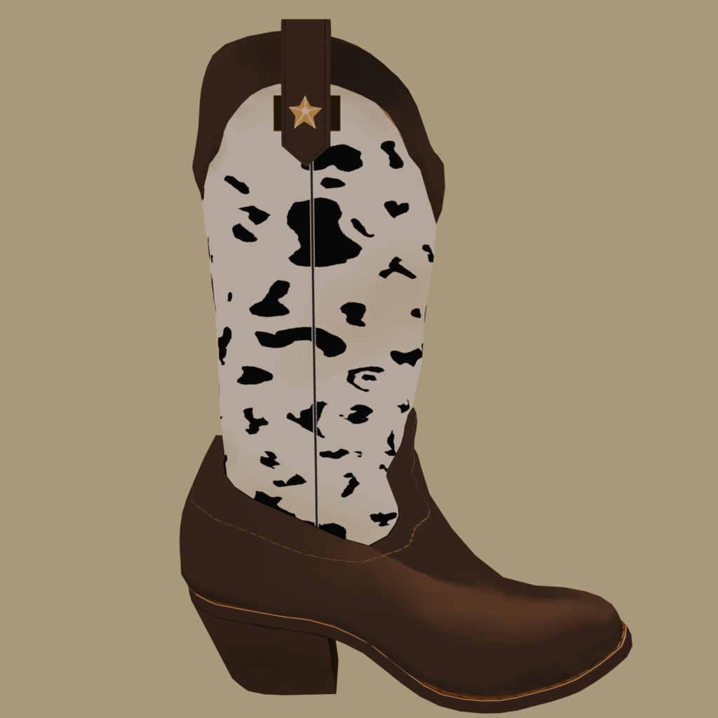 Cowboy Boots Cow Spots Pattern
