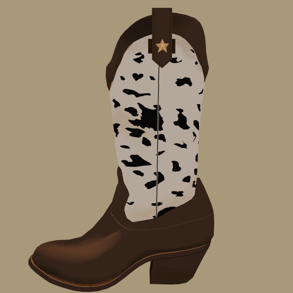 Cowboy Boots Cow Spots Pattern