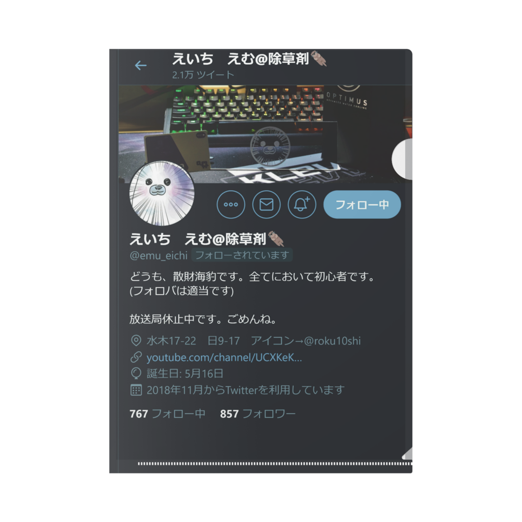 散財報告用クリアファイル