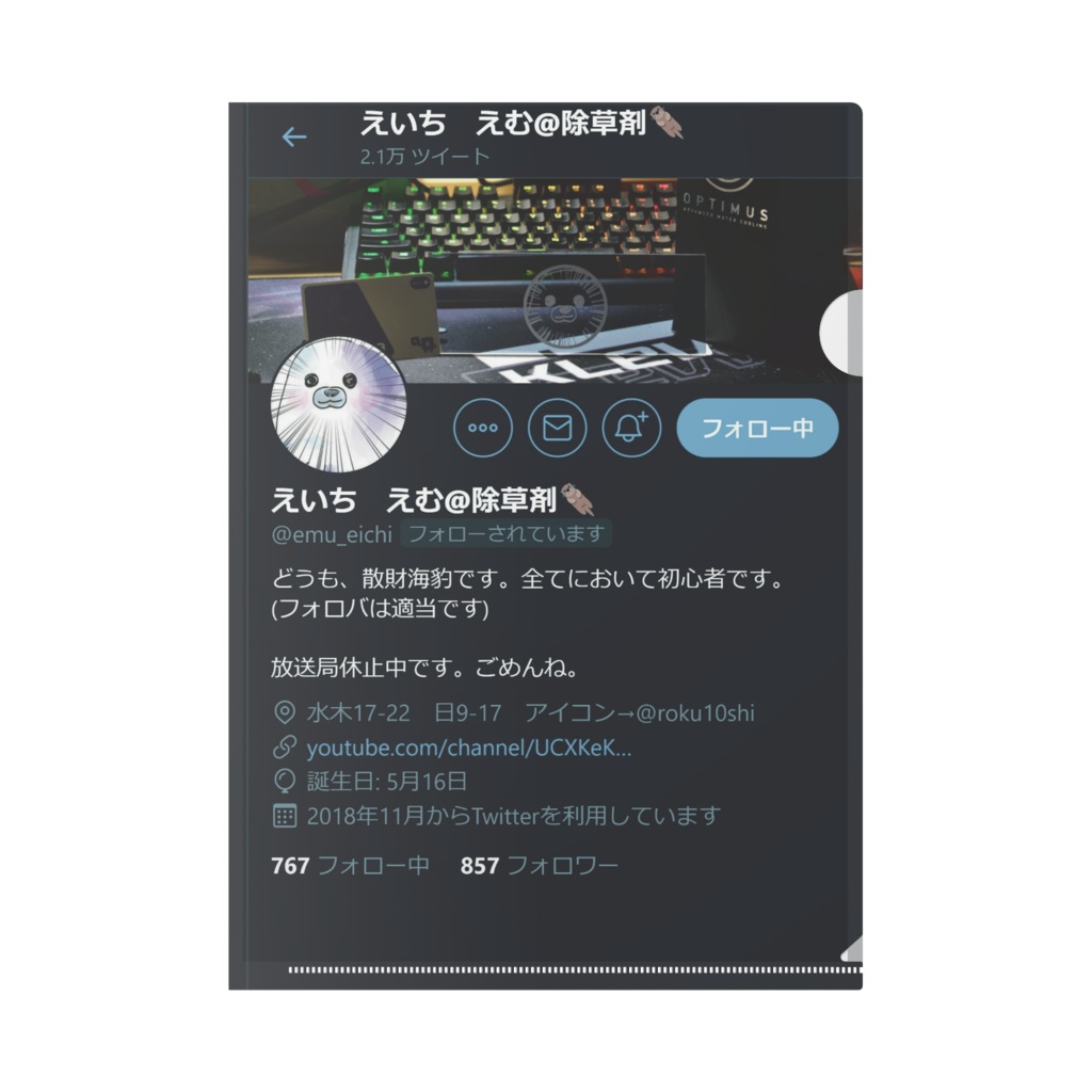 散財報告用クリアファイル