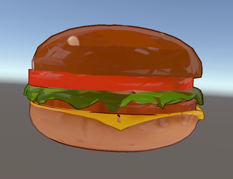 ハンバーガー（オリジナル3D食べ物）