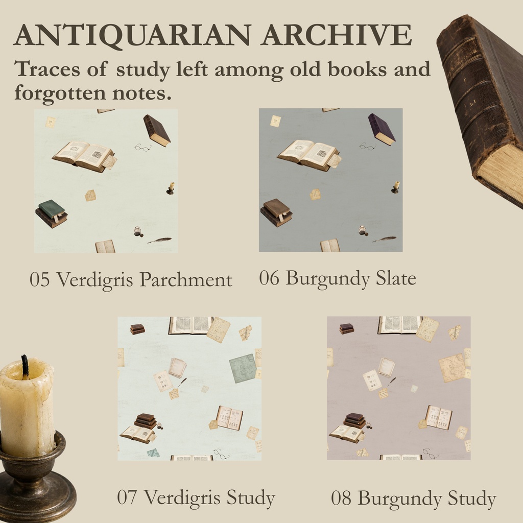 VINTAGE ARCHIVE — Autumn Archive|秋柄デジタルペーパー8枚セット