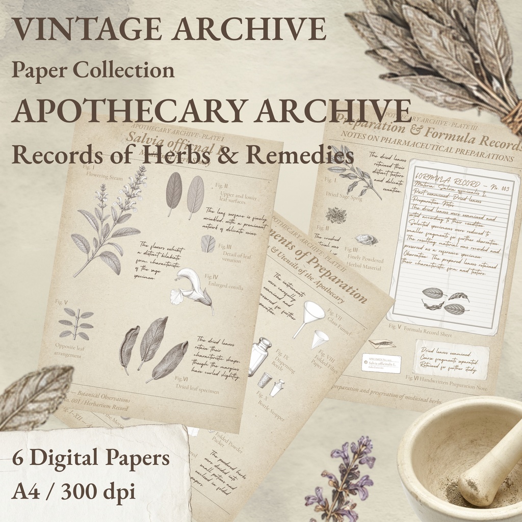 Apothecary Archive｜デジタルペーパー6枚