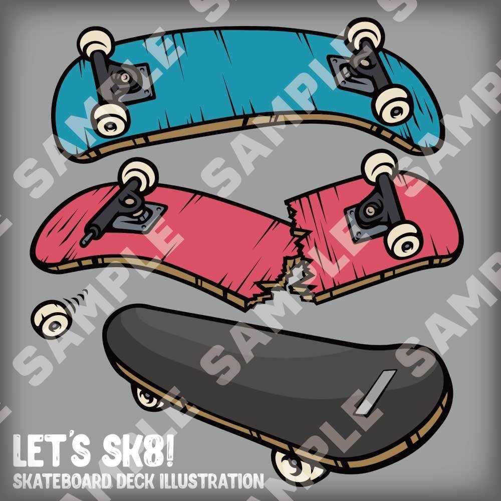 スケートボードのベクターイラスト – Skateboard, fingerboard design. Vector illustration.