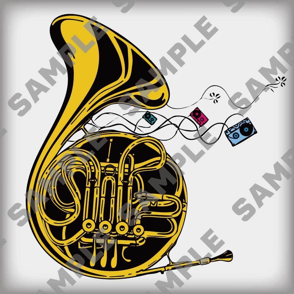 ホルンのベクターイラスト/ - Horn Illustration, Brass Musical Instrument