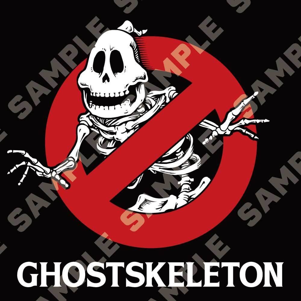 骸骨と禁止マークイラスト Ghost Skeleton Not Allowed Sg Crew Shop Booth