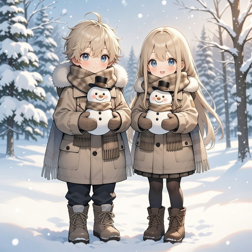 3.マフラーを巻いた女の子🌙