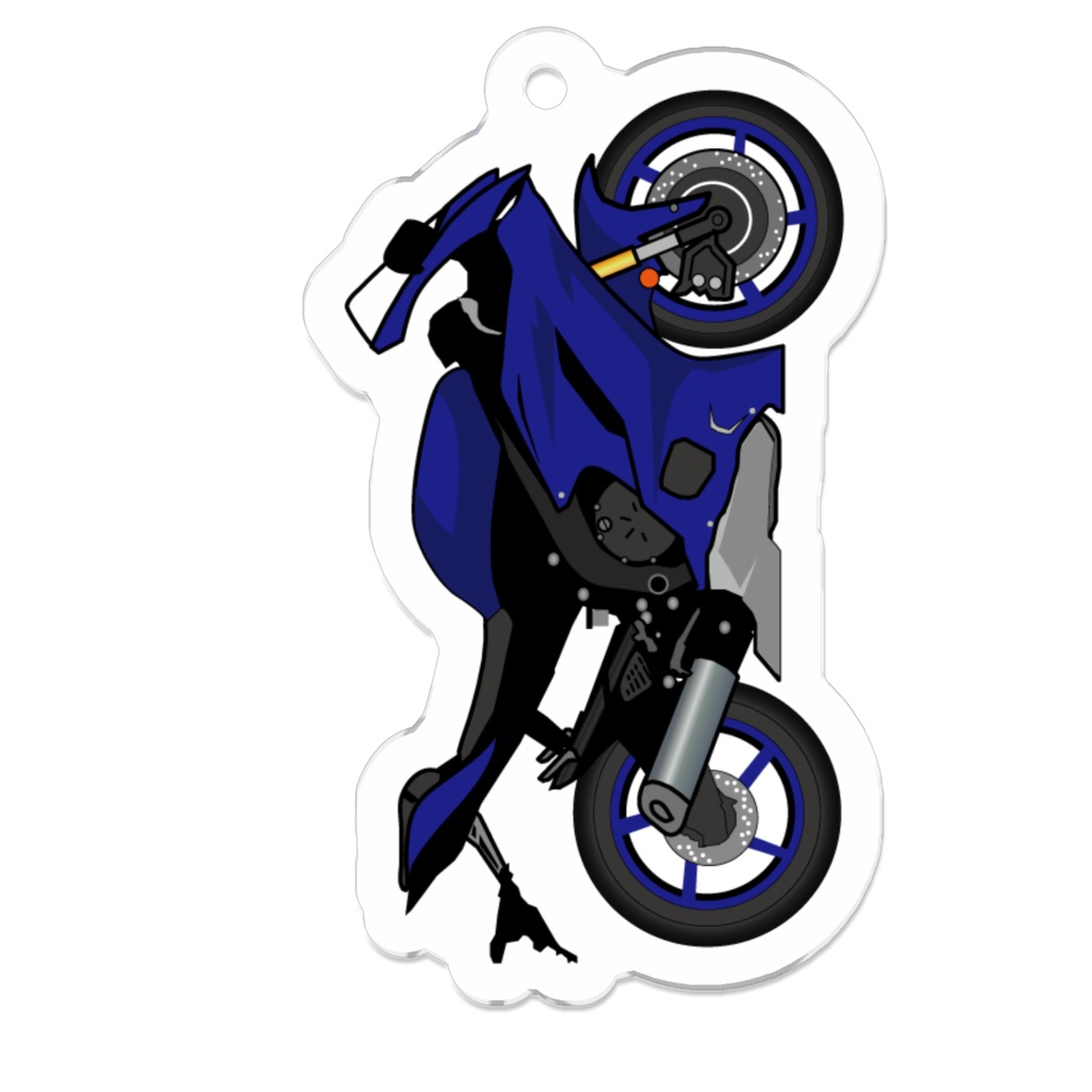 R6 アクリルストラップ　ブルー