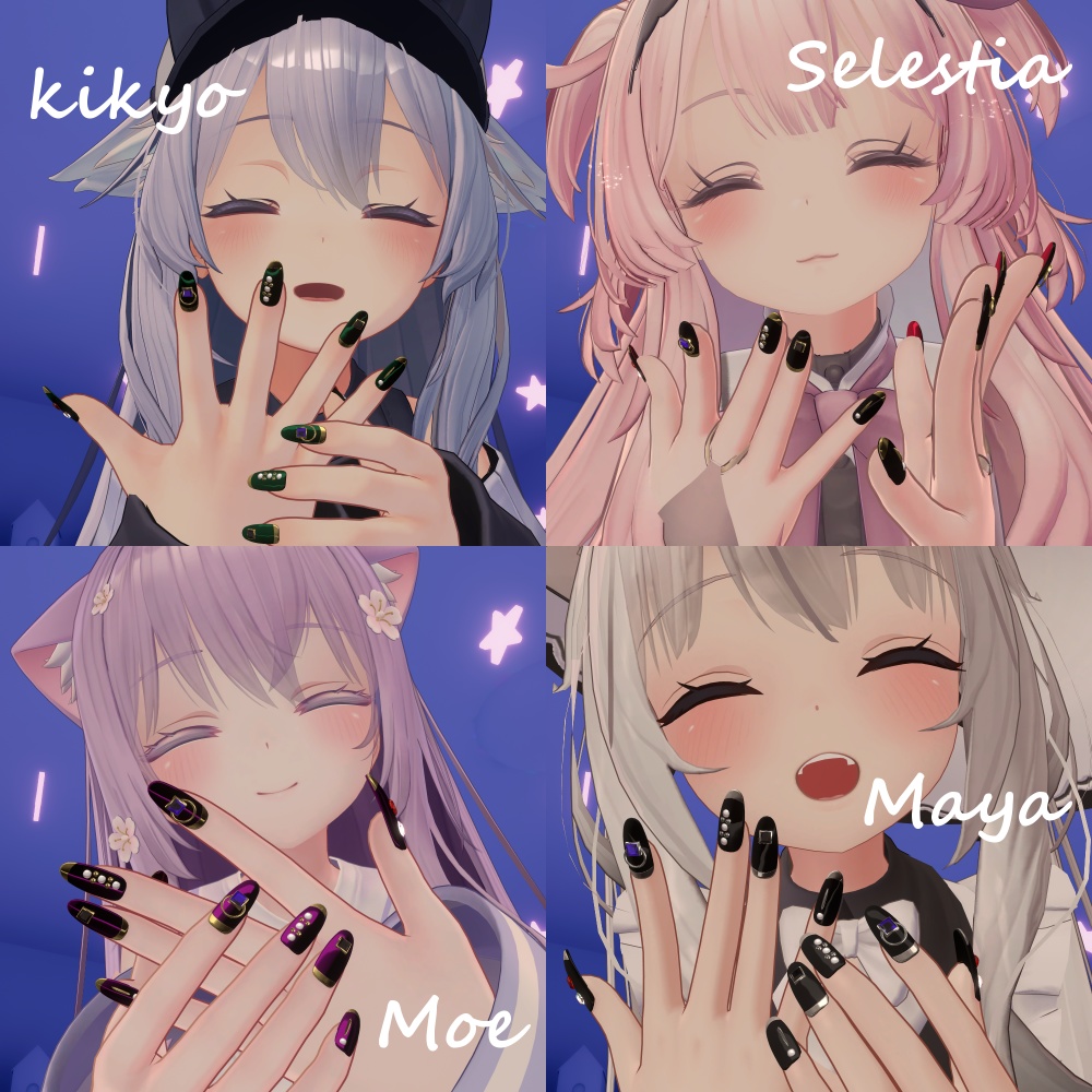 【ネイルチップ】Blackberry【12アバター対応】