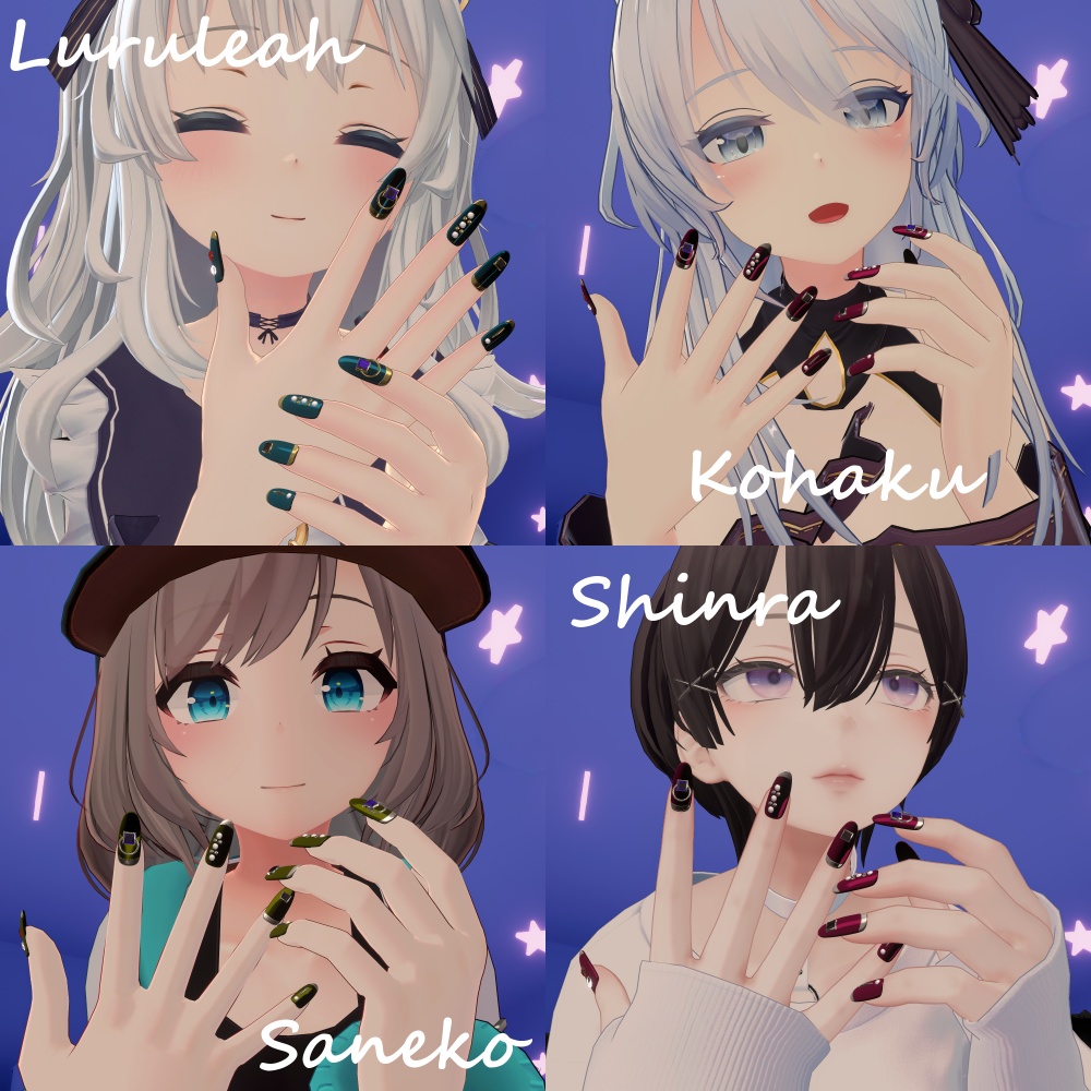 【ネイルチップ】Blackberry【12アバター対応】