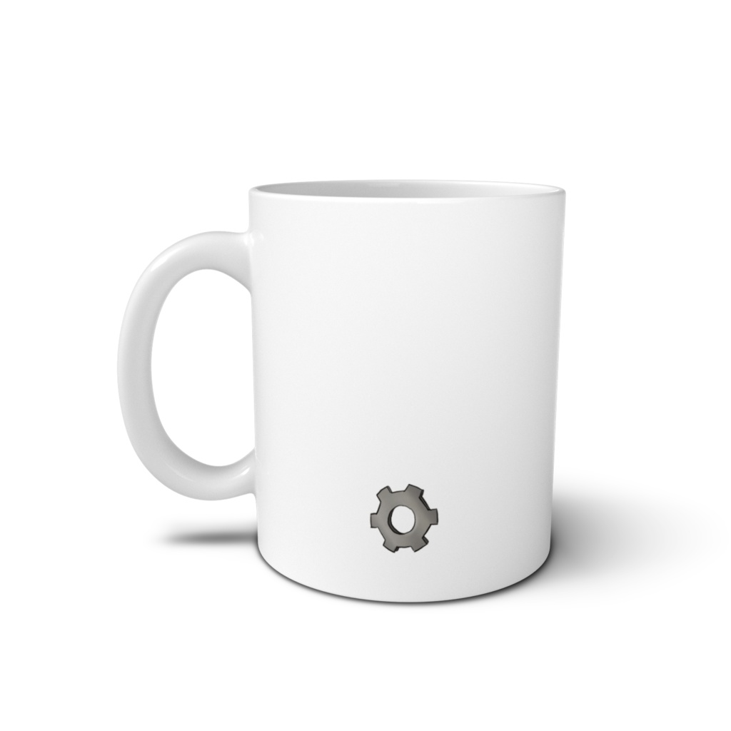 メカ部マグカップ(モノクロ)