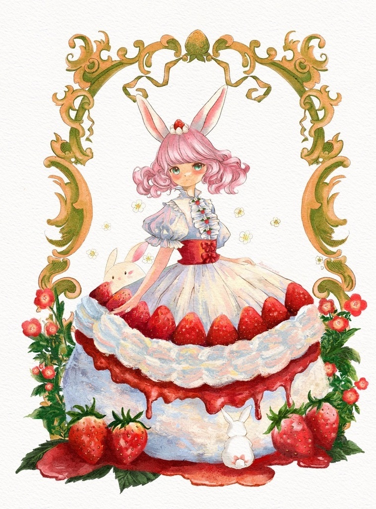 いちごの夢 ポストカード