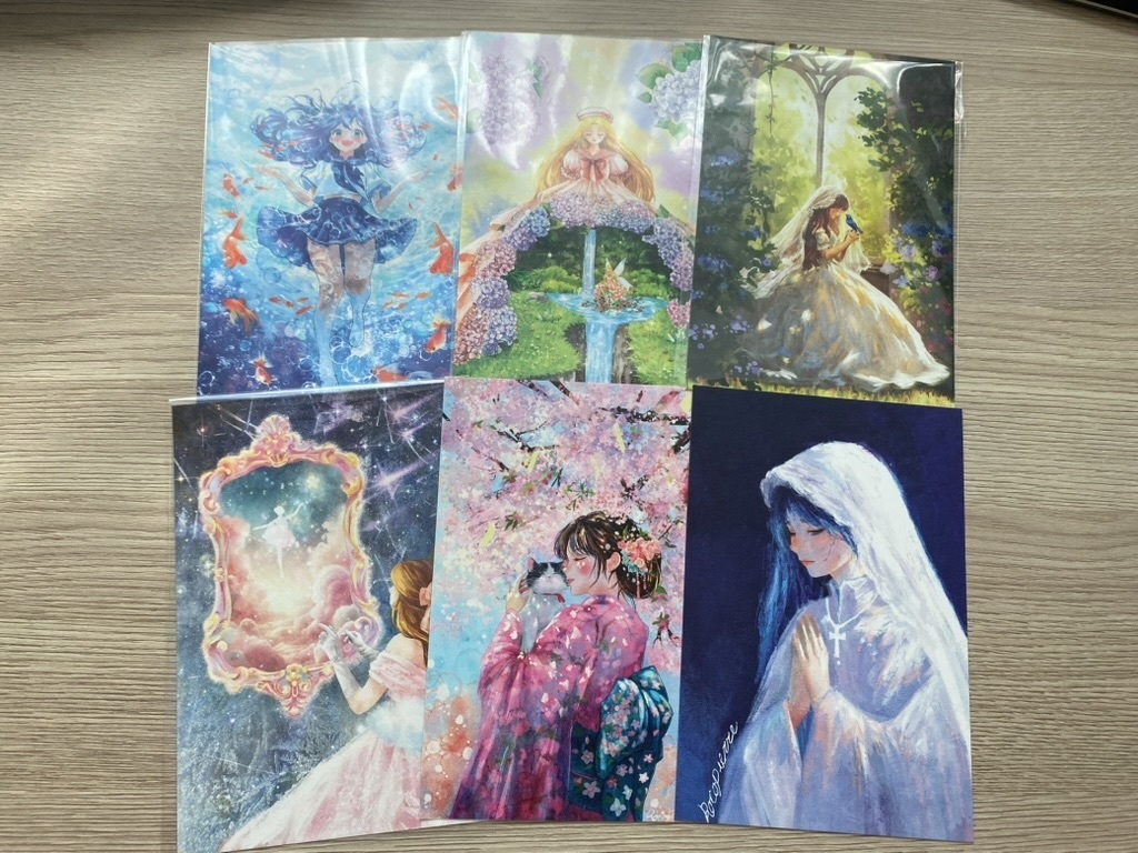 光と色のポストカード6枚セット