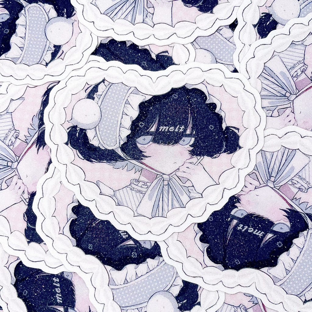 ハート☆シュガーラメステッカー