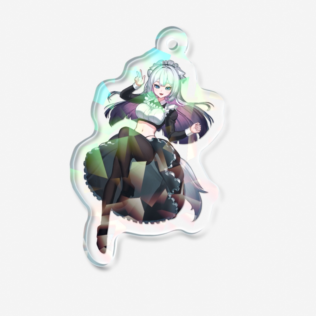 メイド猫宮キラキラキーホルダー