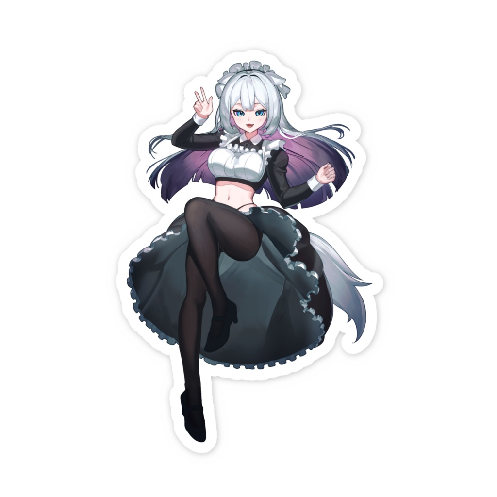 猫宮ポンメイド衣装ステッカー