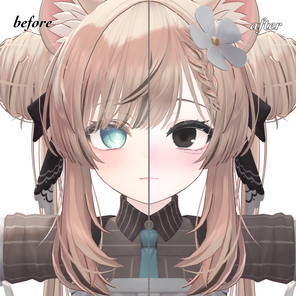 natural地雷makeup&eyes【10アバター対応】