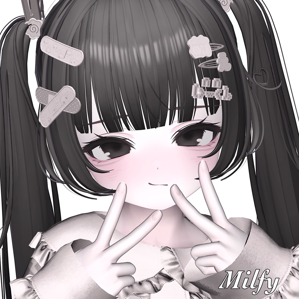 natural地雷makeup&eyes【10アバター対応】