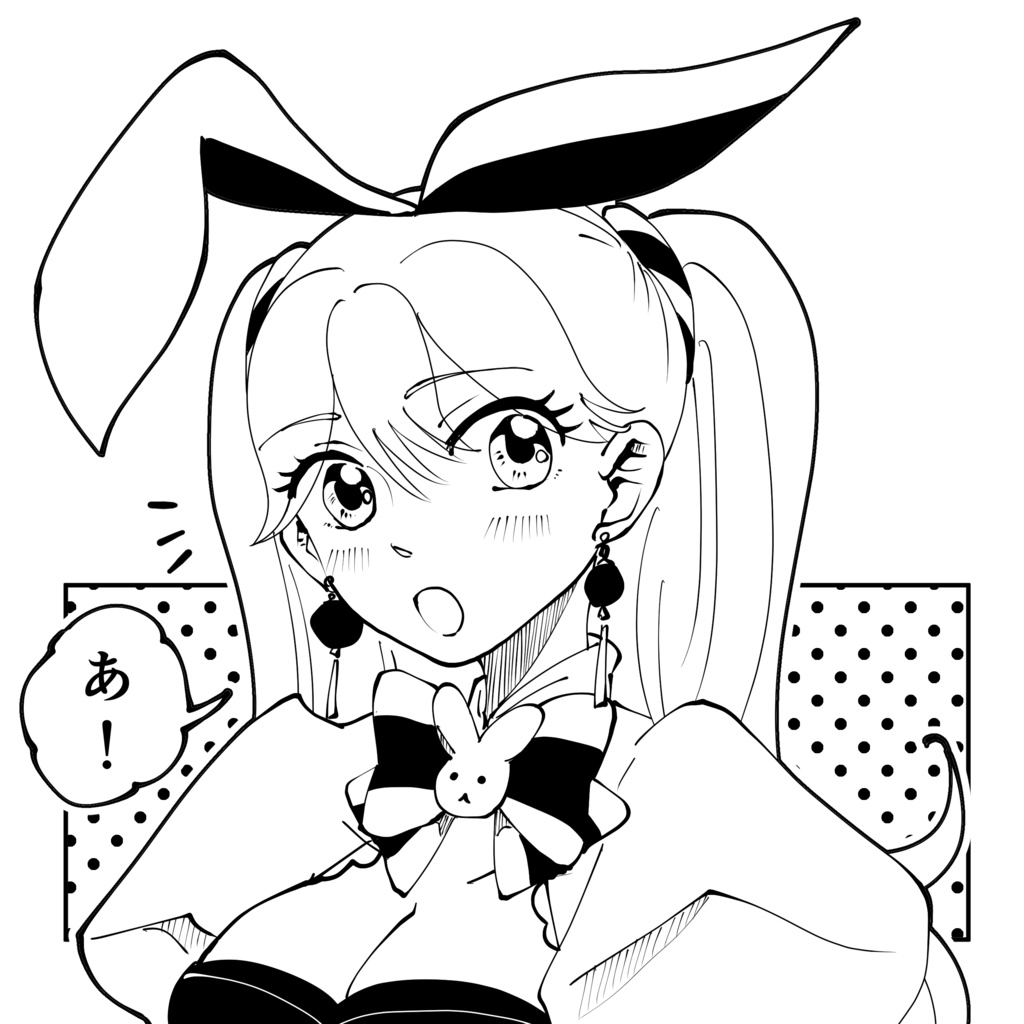 Live2D支援モノクロイラスト