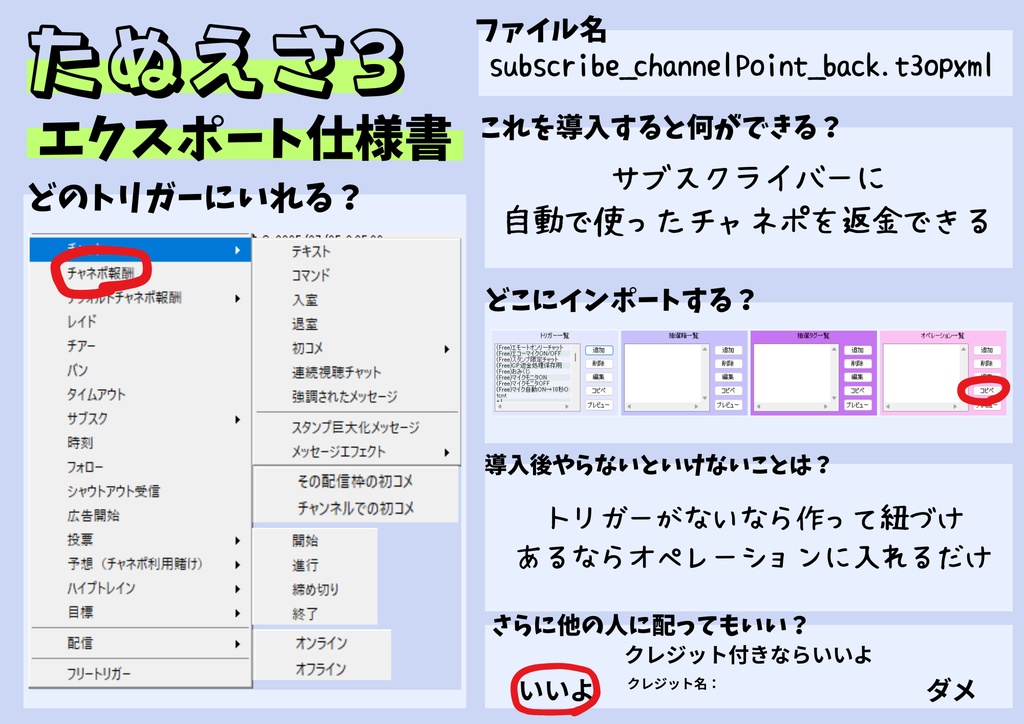 【Twitch】サブスクライバーにチャネポを返金するやつ【たぬえさ3】
