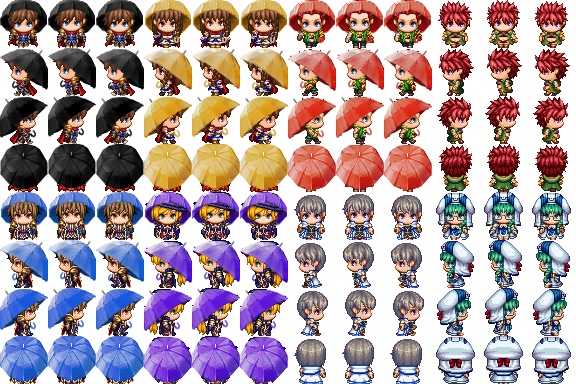 キャラクターチップに傘を差させるセット