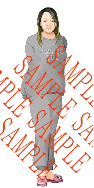 モブ立ち絵vol.5 現代風やんちゃなお姉さん(表情差分4枚)