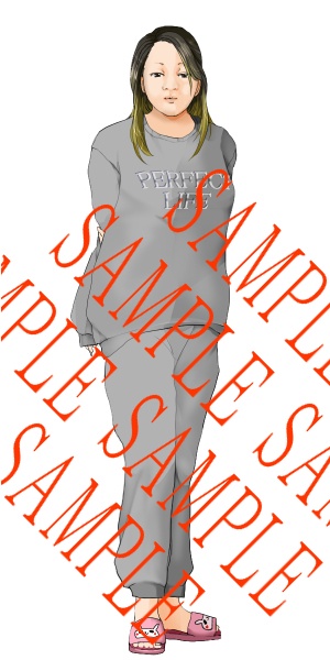 モブ立ち絵vol.5 現代風やんちゃなお姉さん(表情差分4枚)