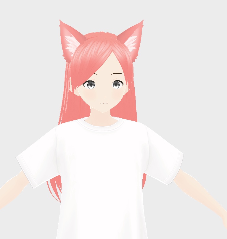 【VRoid正式版用】PINK Cat gril -Hair presets+Hair 