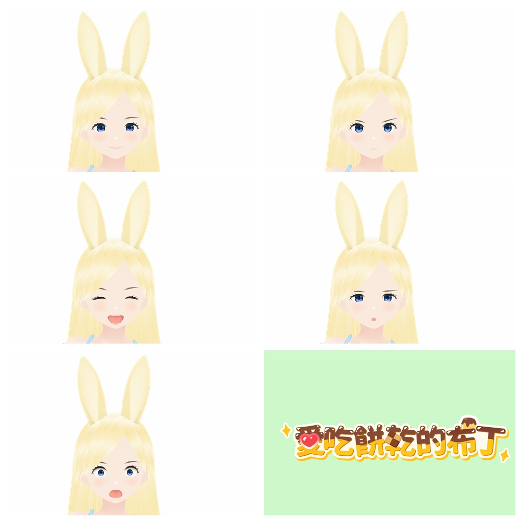 【3Dモデル】golden rabbit sister-黄金のウサギの妹/金髮兔子妹妹/アバターvtuber用【VRM】VRoidモデル