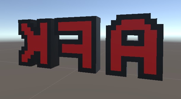 "AFK"ボクセル風モデル ("AFK" Voxel like Model)