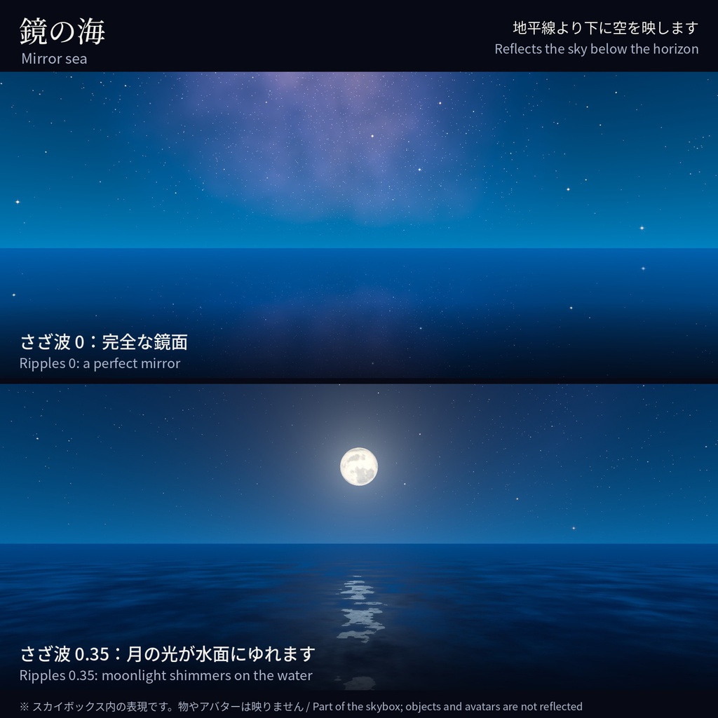 Yozora Skybox - 動く夜空のスカイボックスシェーダー