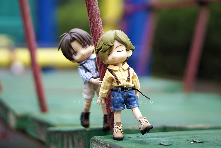 オビツ11 服 刺繍のチェックシャツ