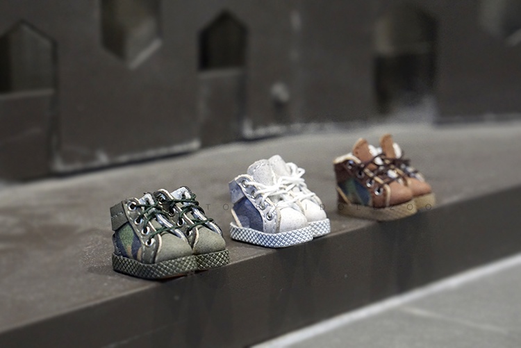 オビツ11 迷彩のショートブーツ