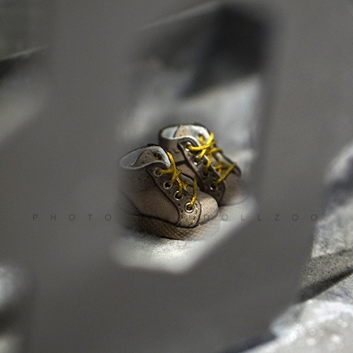 オビツ11 迷彩のショートブーツ