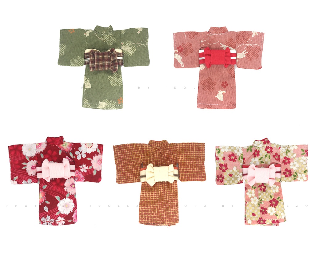 オビツ11 服 婦人の着物 2点