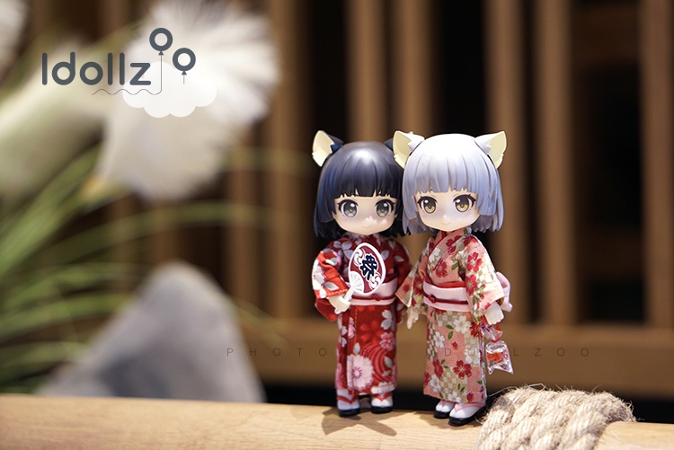 オビツ11 服 婦人の着物 2点