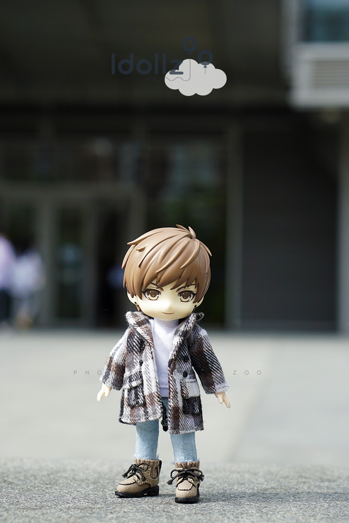 オビツ11服 チェックのコート