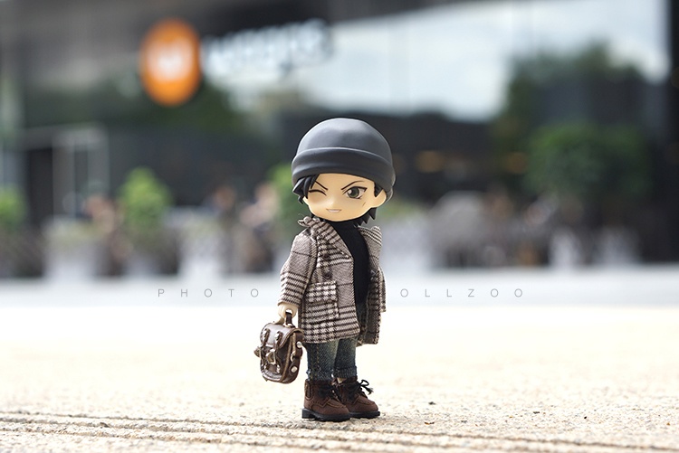 オビツ11服 チェックのコート