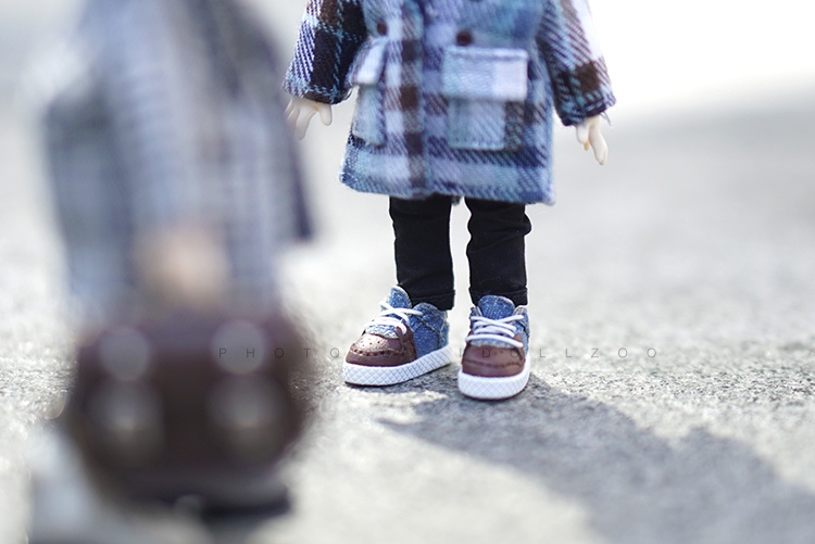オビツ11 靴 カウボーイ色の板靴