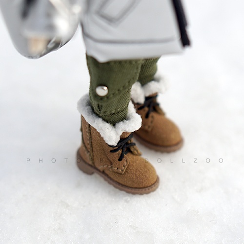 オビツ11 靴 ウールのミドルブーツ