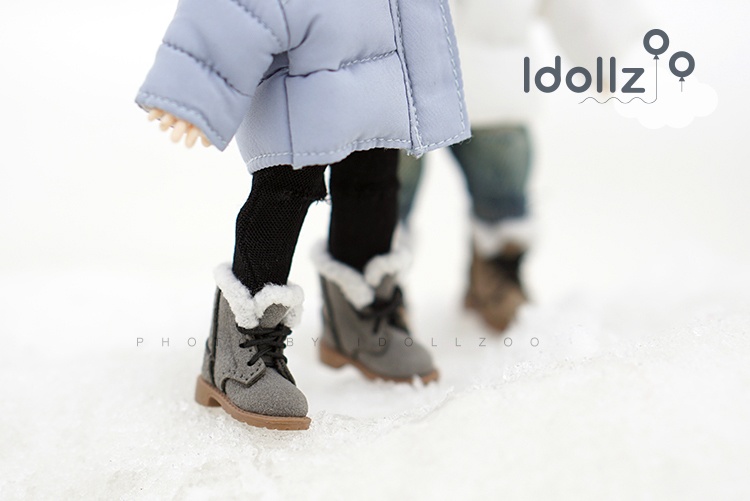 オビツ11 靴 ウールのミドルブーツ