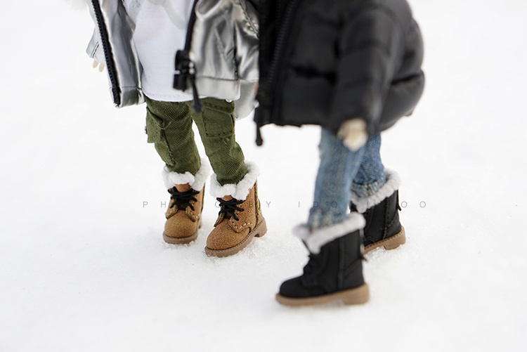 オビツ11 靴 ウールのミドルブーツ