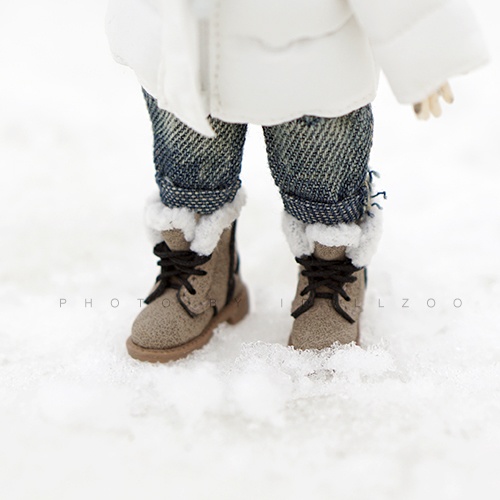 オビツ11 靴 ウールのミドルブーツ