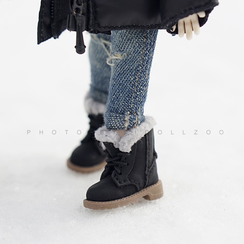 オビツ11 靴 ウールのミドルブーツ