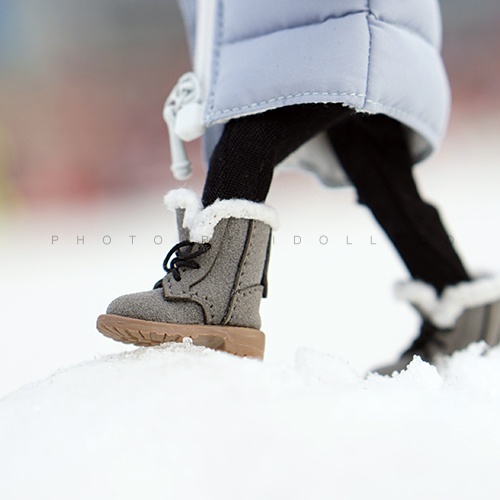 オビツ11 靴 ウールのミドルブーツ