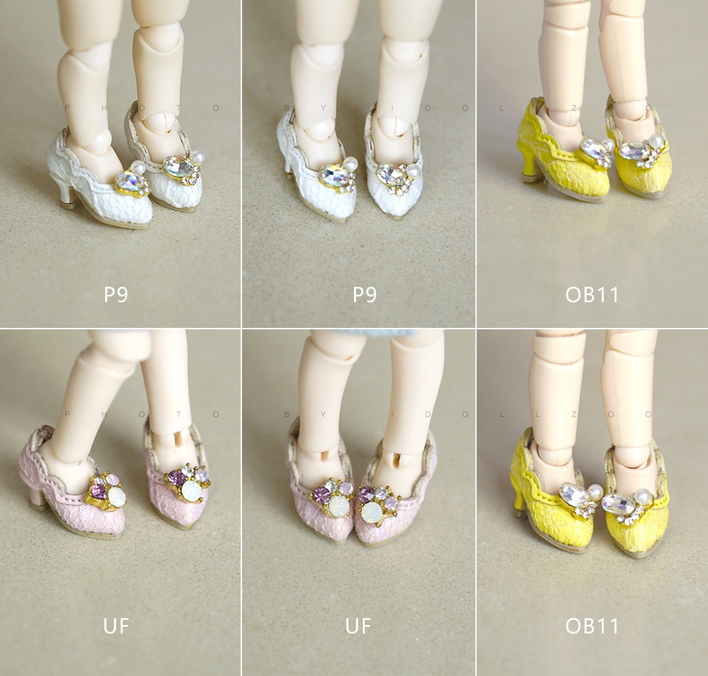 オビツ11 靴 シンデレラレースハイヒール