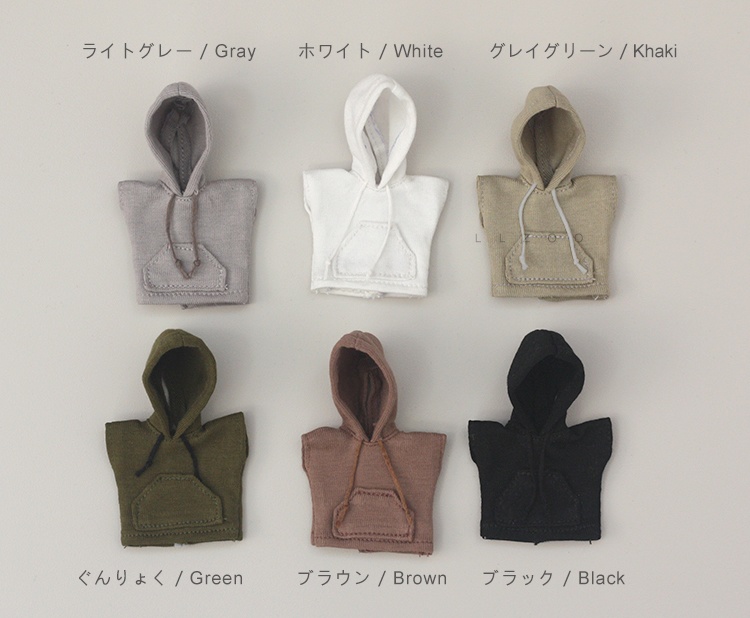 オビツ11 服 ノースリーブのフードコート