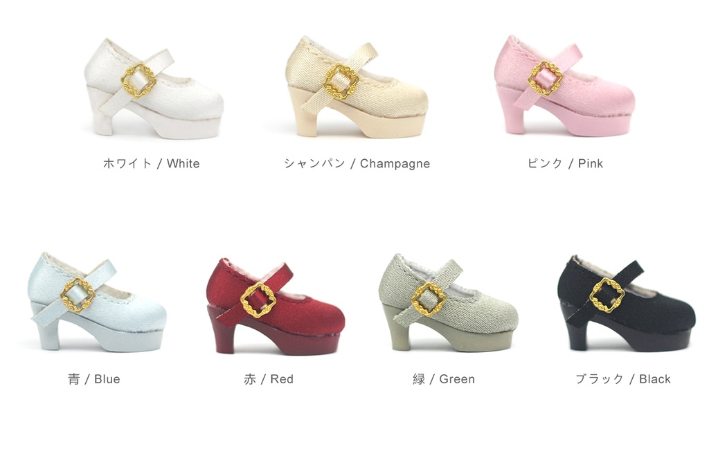 オビツ11 靴 シルク防水台ハイヒール(ニューカラー)