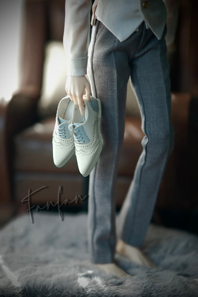 特殊1/6サイズBJD バイカラーのスーツ革靴