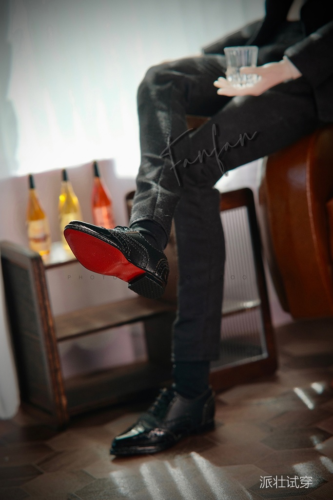 特殊1/6サイズBJD バイカラーのスーツ革靴